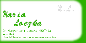 maria loczka business card